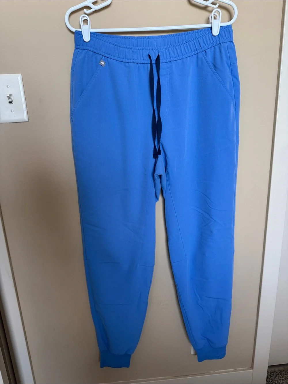 Figs Men's Joggers in Bright Blue with Contrast Drawstring